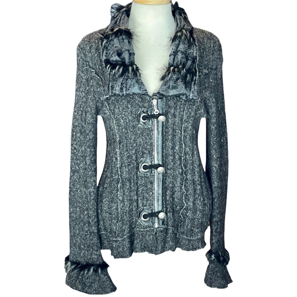 LA ADIGE Faux Fur Trimmed Sweater
